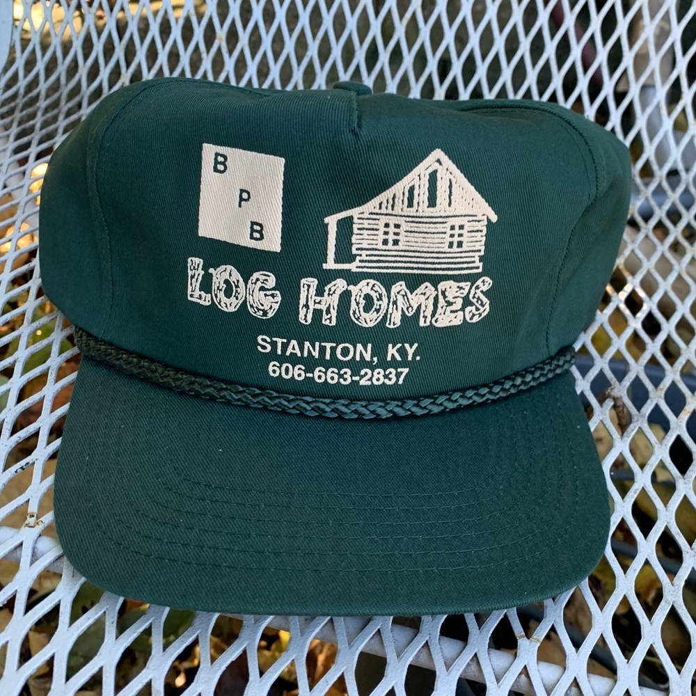 Bpb Log Homes Hat Stanton Kentucky Deadstock Vintage Snapback Cameo Tag